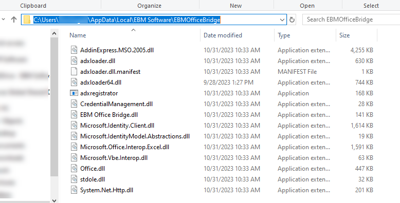 Add-in files in Windows Explorer
